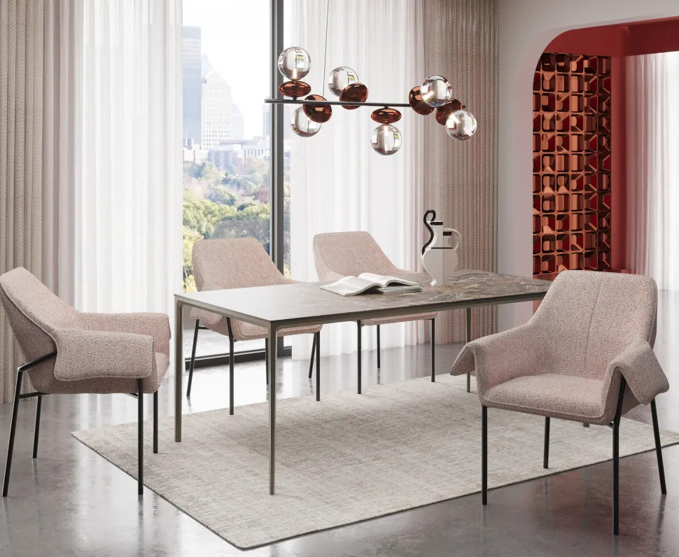 Armlehnstuhl Bess Beige Flitter