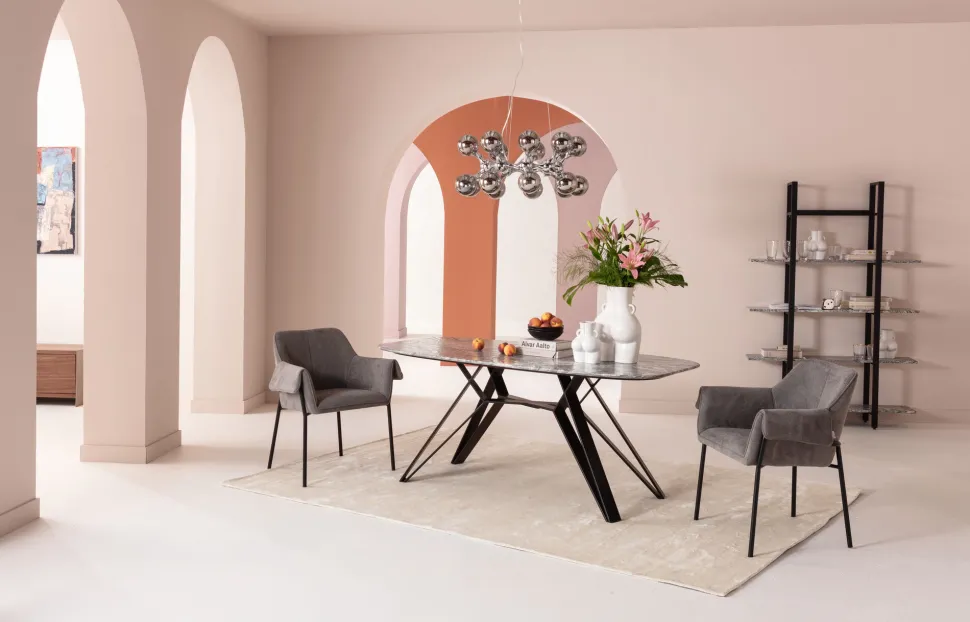 Armlehnstuhl Bess Grau