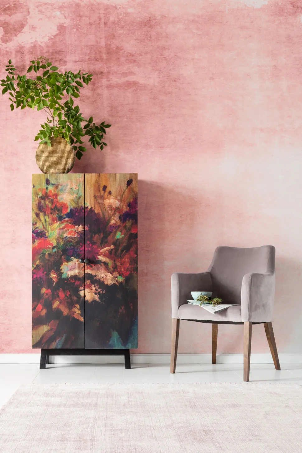 Armlehnstuhl Mode Velvet Grau