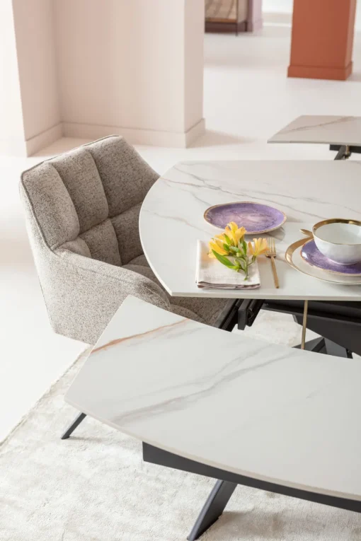 Ausziehtisch Twist Onyx 120(30+30)x90cm