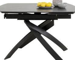 Ausziehtisch Twist Schwarz 120(30+30)x90cm