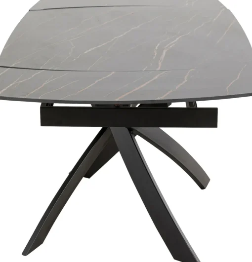 Ausziehtisch Twist Schwarz 120(30+30)x90cm