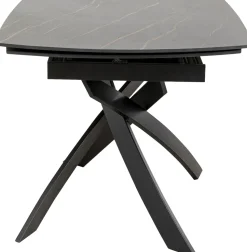 Ausziehtisch Twist Schwarz 120(30+30)x90cm