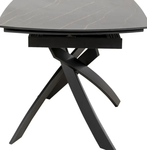 Ausziehtisch Twist Schwarz 120(30+30)x90cm