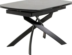 Ausziehtisch Twist Schwarz 120(30+30)x90cm