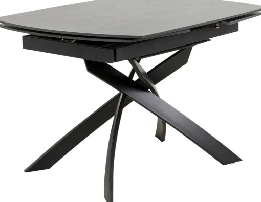 Ausziehtisch Twist Schwarz 120(30+30)x90cm