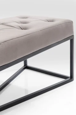 Bank Crossover Grau Schwarz 150x40cm