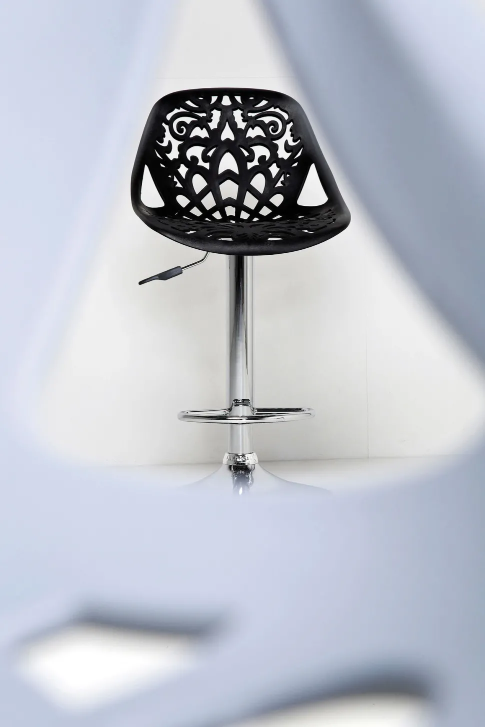 Barhocker Ornament White