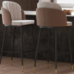 Barstuhl Hojas Beige