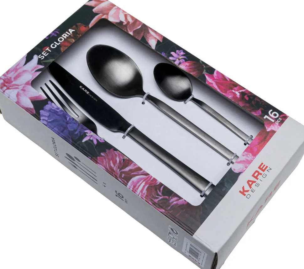 Besteck Gloria Matt Schwarz (16/tlg.)
