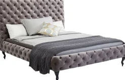 Bett Desire Hoch Silbergrau 180x200 cm