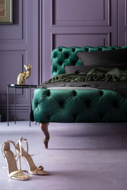 Bett Desire Velvet Grün 180x200cm