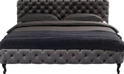 Bett Desire Velvet Silbergrau 160x200 cm