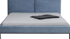 Bett East Side Cord Blau 180x200cm