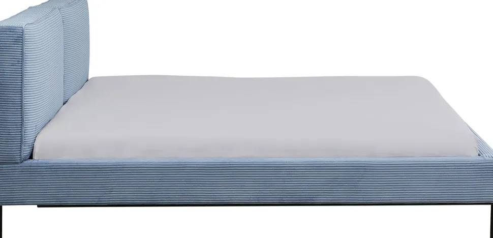 Bett East Side Cord Blau 180x200cm