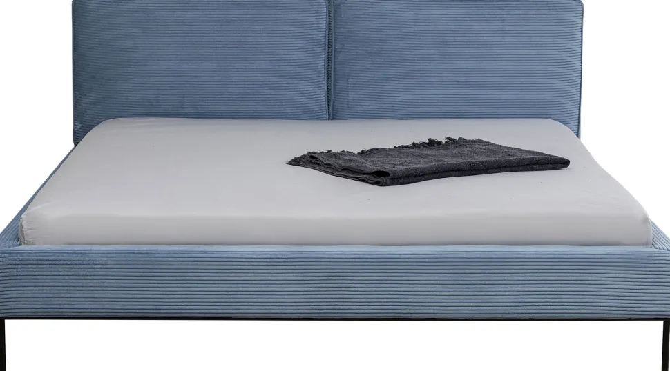 Bett East Side Cord Blau 160x200cm