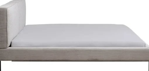 Bett East Side Cord Grau 180x200cm