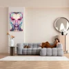 Bild Glas Pixel Face 120x80cm
