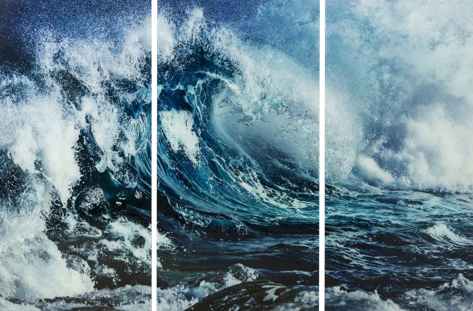 Bild Glas Triptychon Wave (3/Set)