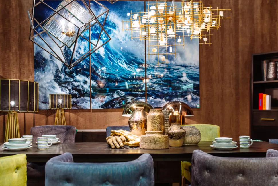 Bild Glas Triptychon Wave (3/Set)