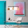 Bild Touched Flower Boat Blau Pink 120x160cm