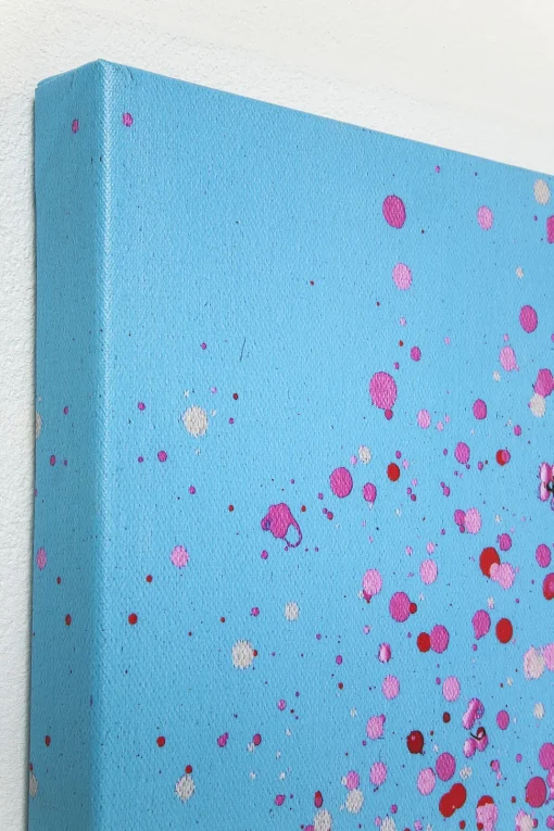 Bild Touched Flower Boat Blau Pink 120x160cm