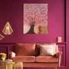 Bild Touched Flower Couple Gold Pink 80x100cm