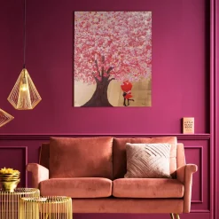 Bild Touched Flower Couple Gold Pink 80x100cm
