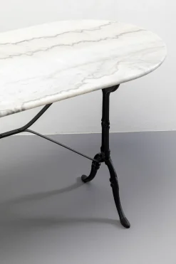 Bistrotisch Kaffeehaus Oval Weiß 120x60cm