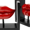 Buchstütze Lips Rot (2/Set)