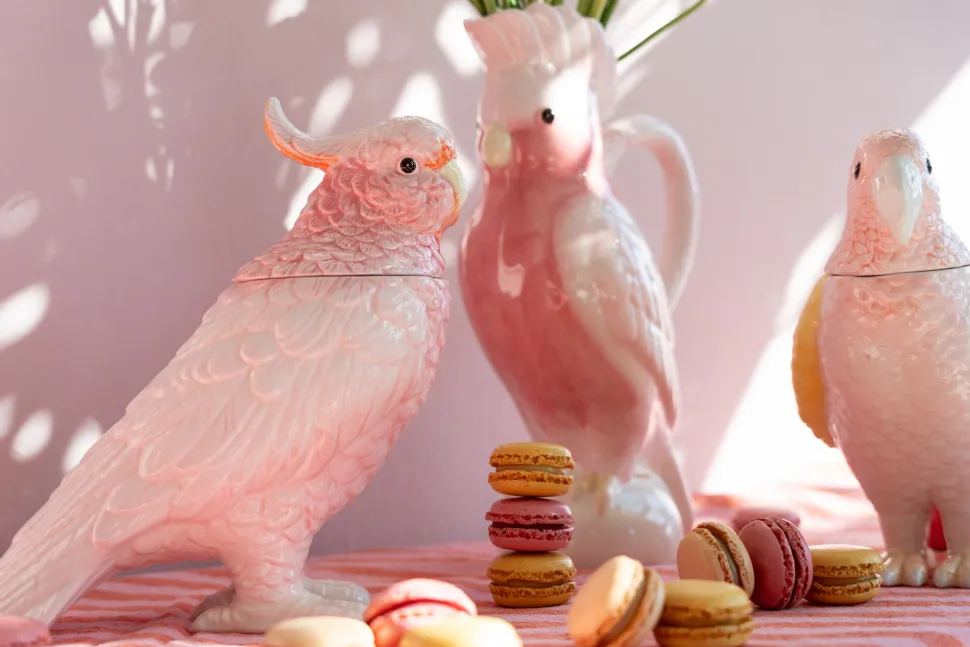 Deko Dose Exotic Bird Giallo 23cm