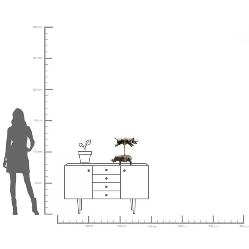 Deko Figur Artistic Rhino 46cm