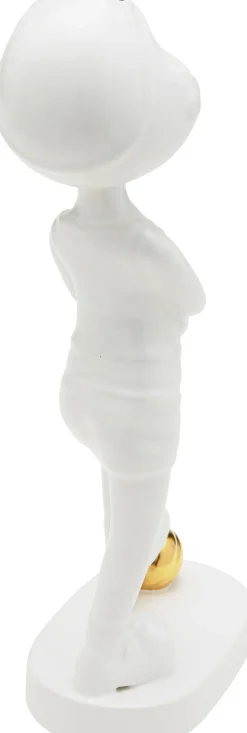 Deko Figur Ball Girl Weiß 29cm