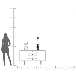 Deko Figur Balloon Bear 74cm