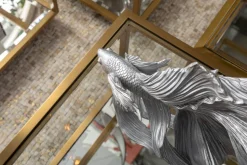 Deko Figur Betta Fish Silber Klein