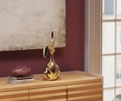 Deko Figur Bunny Gold 52cm