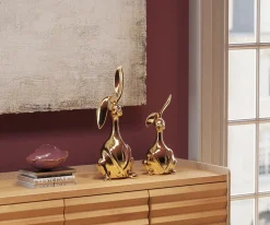 Deko Figur Bunny Gold 52cm