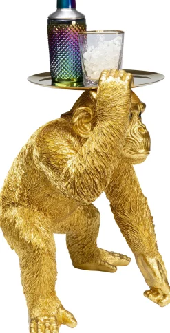 Deko Figur Butler Playing Chimp Gold 52cm