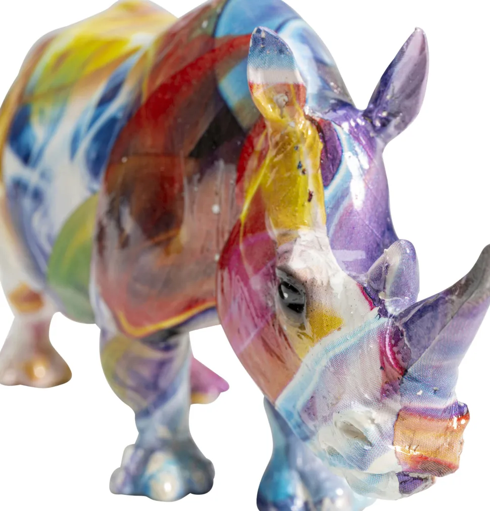 Deko Figur Colored Rhino 17cm