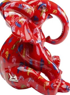 Deko Figur Elephant Dots Rot 18cm