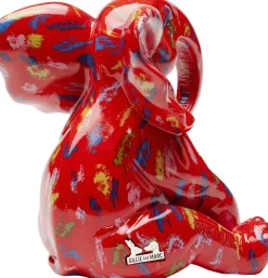 Deko Figur Elephant Dots Rot 18cm