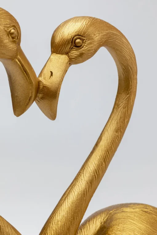 Deko Figur Flamingo Love Gold 39cm