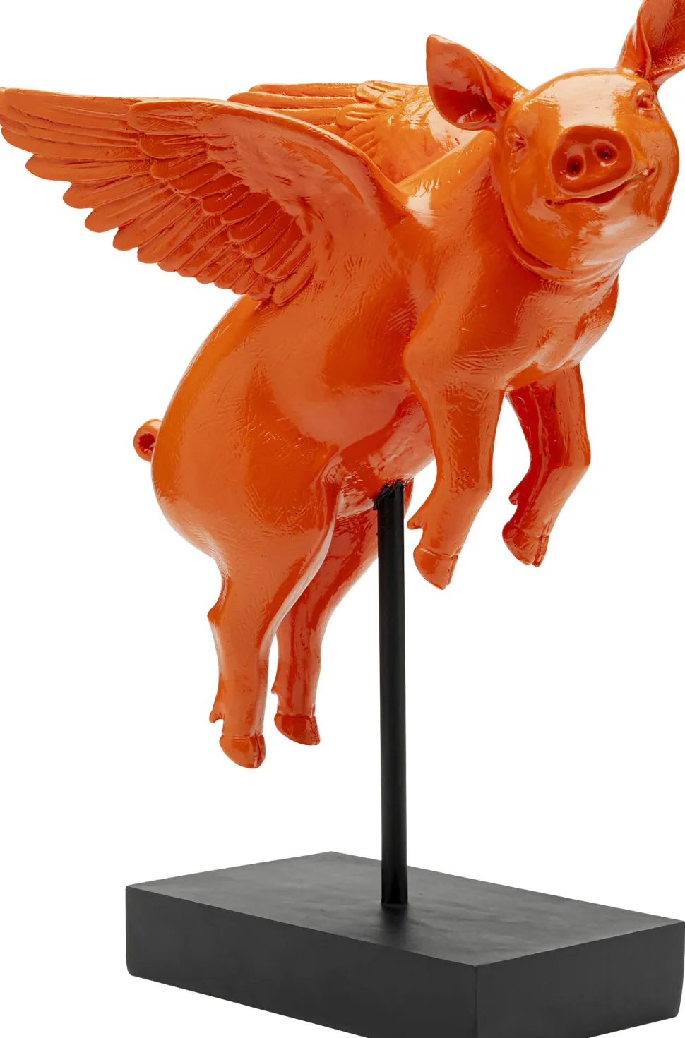Deko Figur Flying Pig Orange 29cm