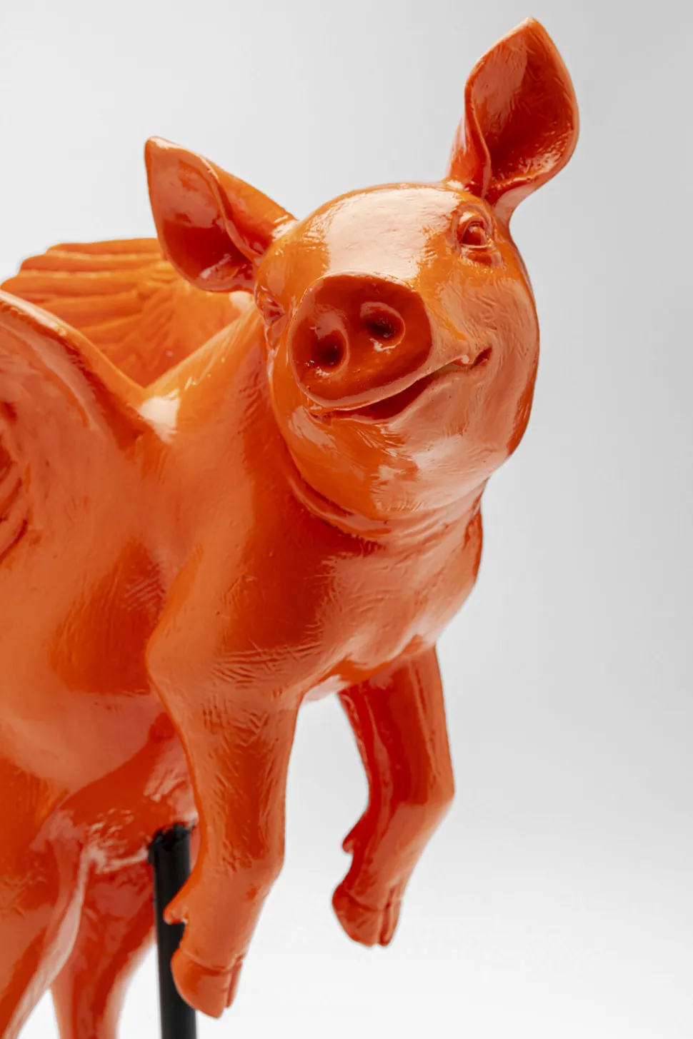 Deko Figur Flying Pig Orange 29cm