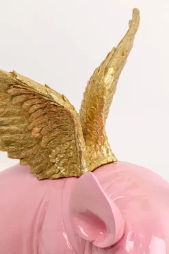 Deko Figur Flying Pig Pink 79cm