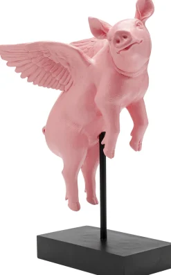 Deko Figur Flying Pig Rosa 29cm