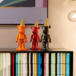 Deko Figur Gelato Bear Orange 40cm