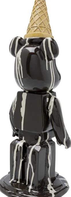 Deko Figur Gelato Bear Schwarz 40cm