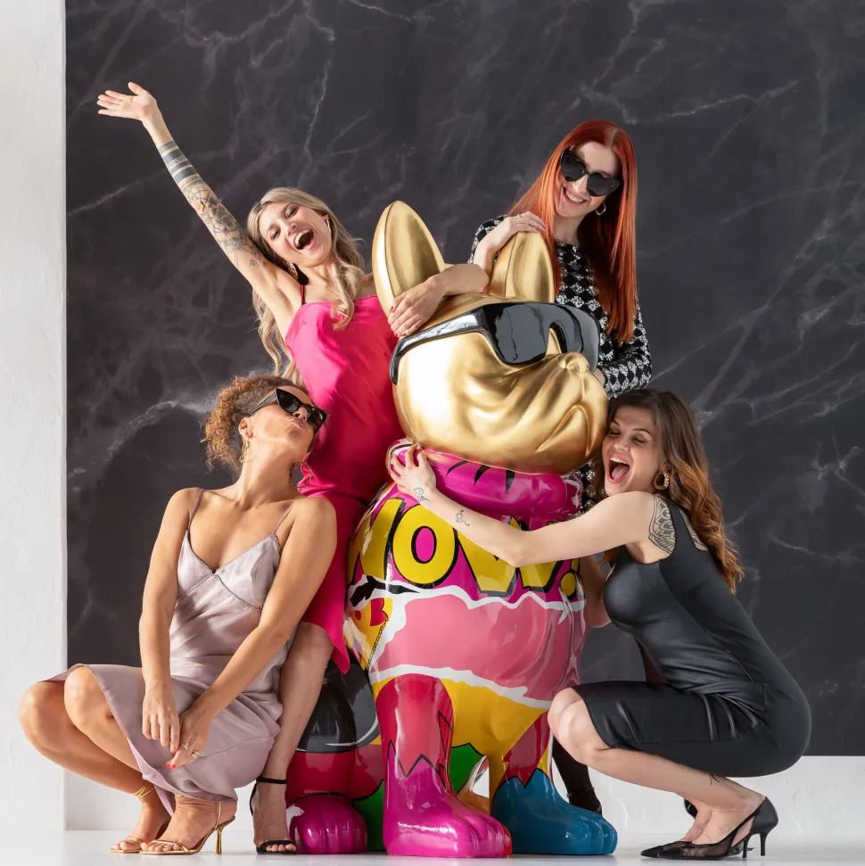 Deko Figur Graffiti Dog 152cm