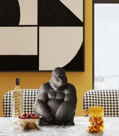 Deko Figur Monkey Gorilla Side Medium Schwarz